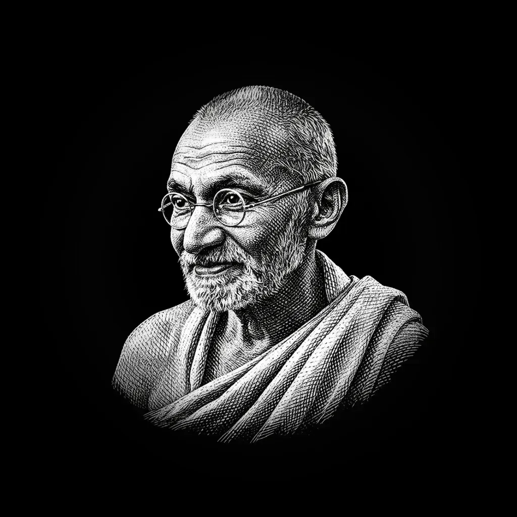 Illustration of Mahatma Gandhi